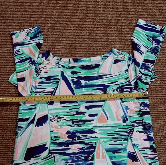 Lilly Pulitzer girls youth dress, XL 12-14, Blue, Pink, White - Picture 3 of 6